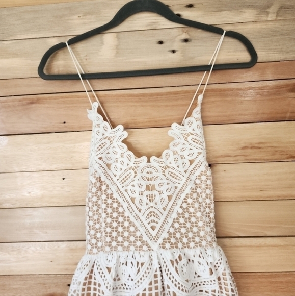 Two Sisters the Label Annabelle White Crochet Lace Dress Boho Birthday Wedding - Picture 7 of 16